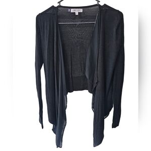 Black Open Front Cardigan
